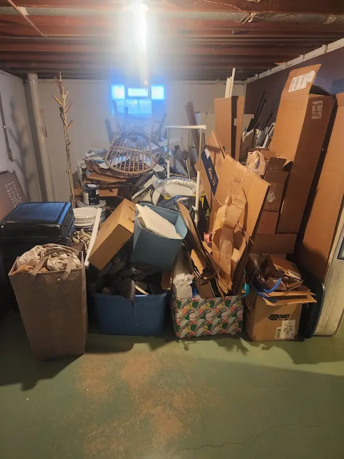 Roll-off dumpster container at job site for 20 Yard Dumpster Rental in Bristol